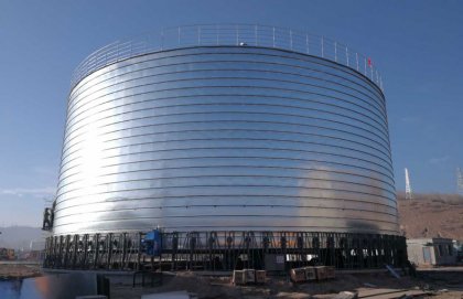 A 500 tons cement storage silo constructed in Guangxi, China